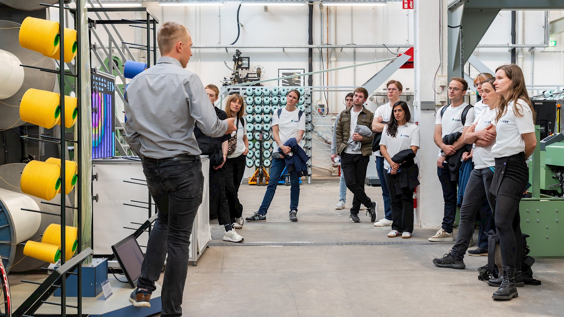 A group of people in a scientific laboratory
